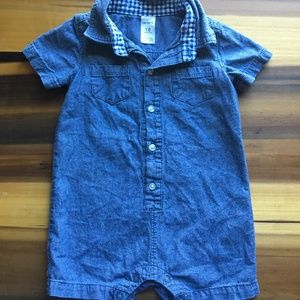 Carter's 18mo collared demin romper, size 18mo